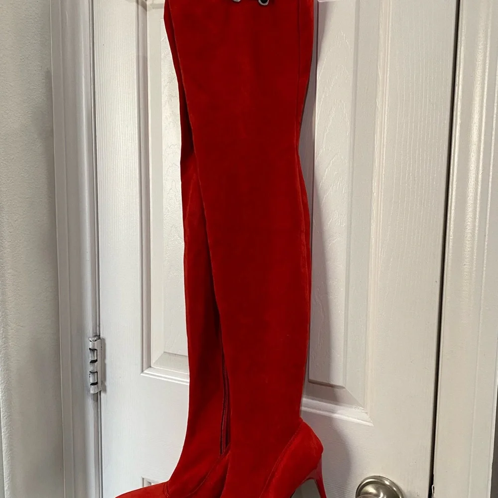 Boots thigh high women’s boots size 8.5 Red
